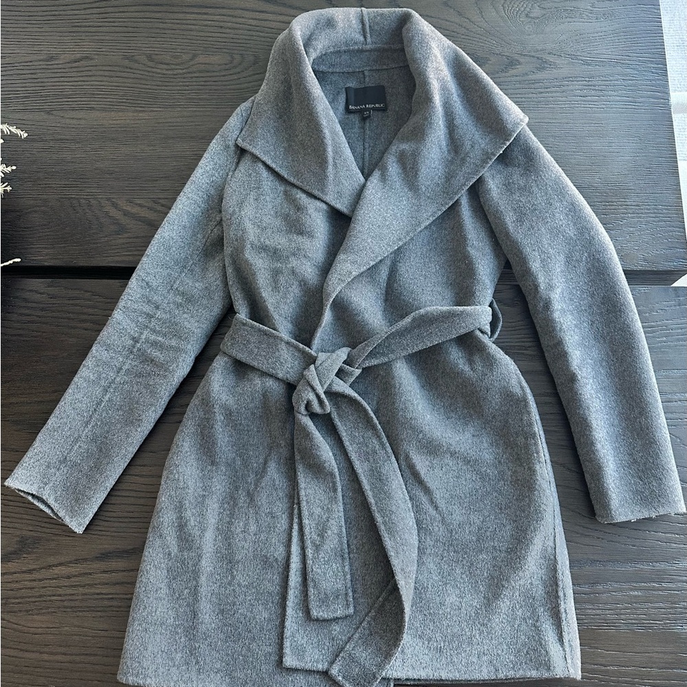 Banana Republic - dark gray long jacket Size XS with pockets